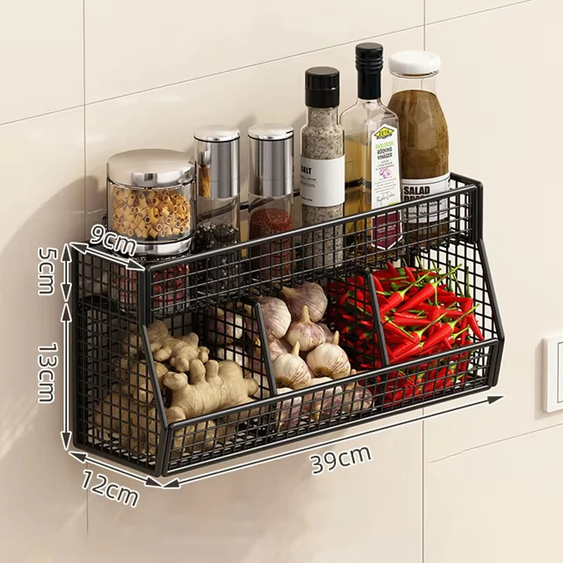 Kitchen Storage Rack with Three Compartments