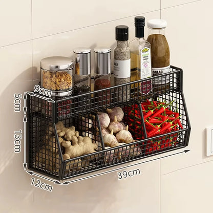 Kitchen Storage Rack with Three Compartments
