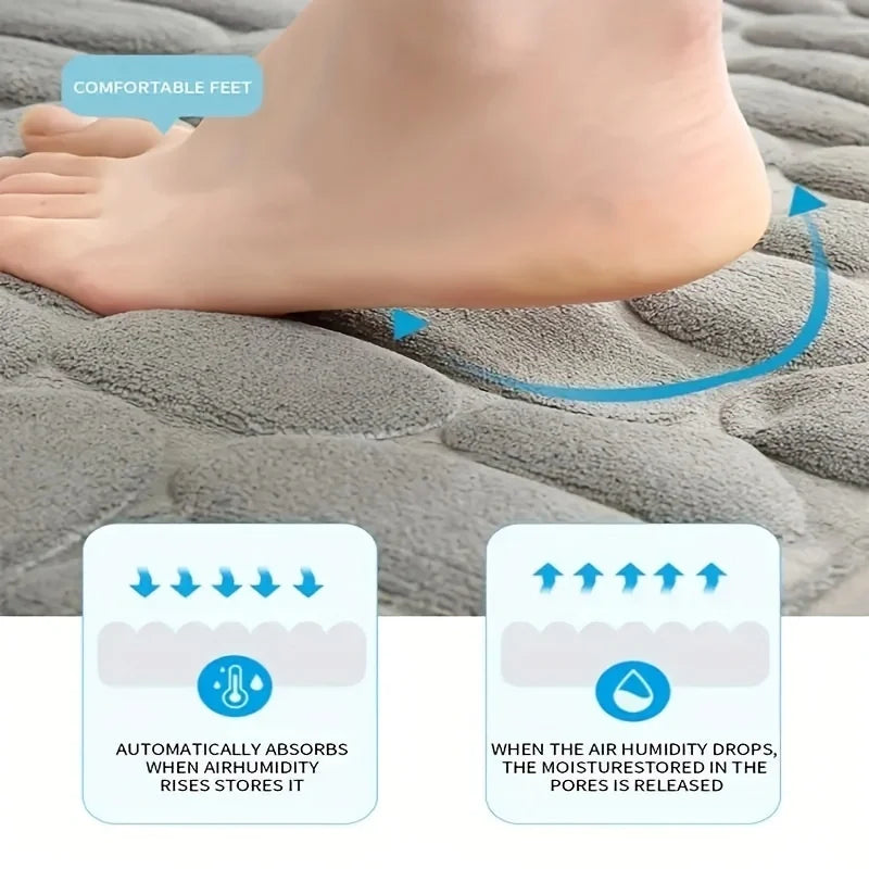Washroom toilet foot mat U-shaped