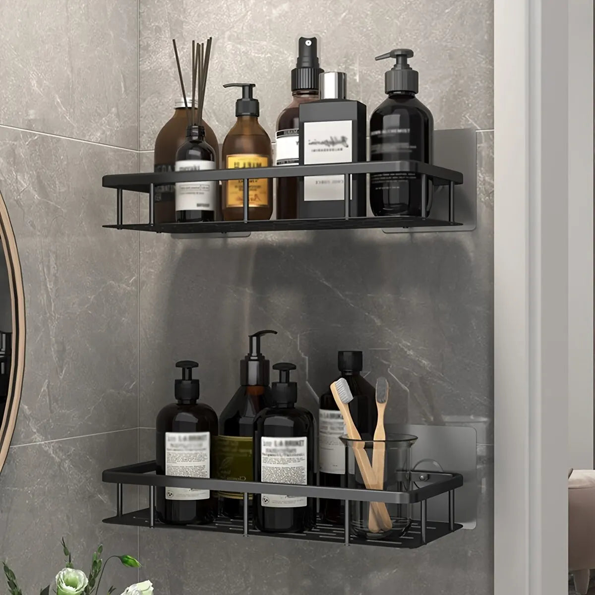 Bathroom Storage Rack No Drill