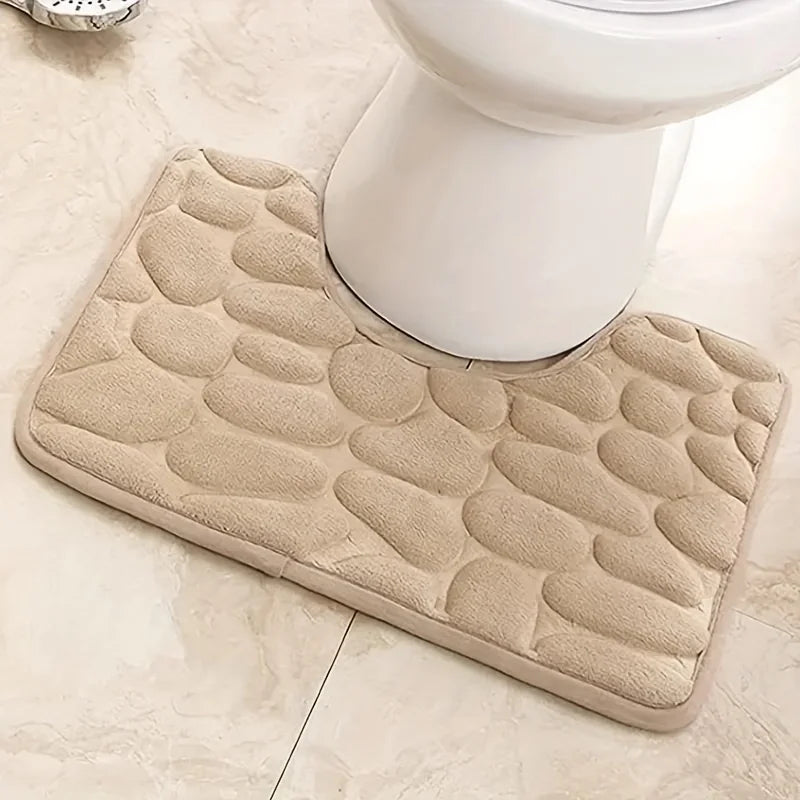 Washroom toilet foot mat U-shaped