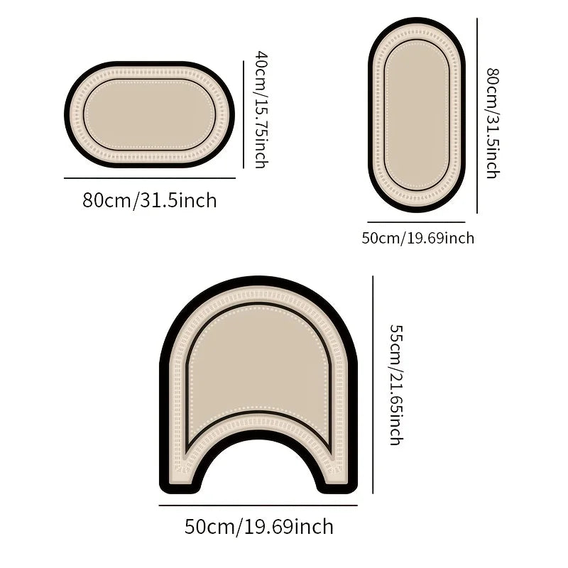 Bathroom floor mat three sets of absorbent