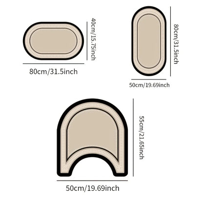 Bathroom floor mat three sets of absorbent