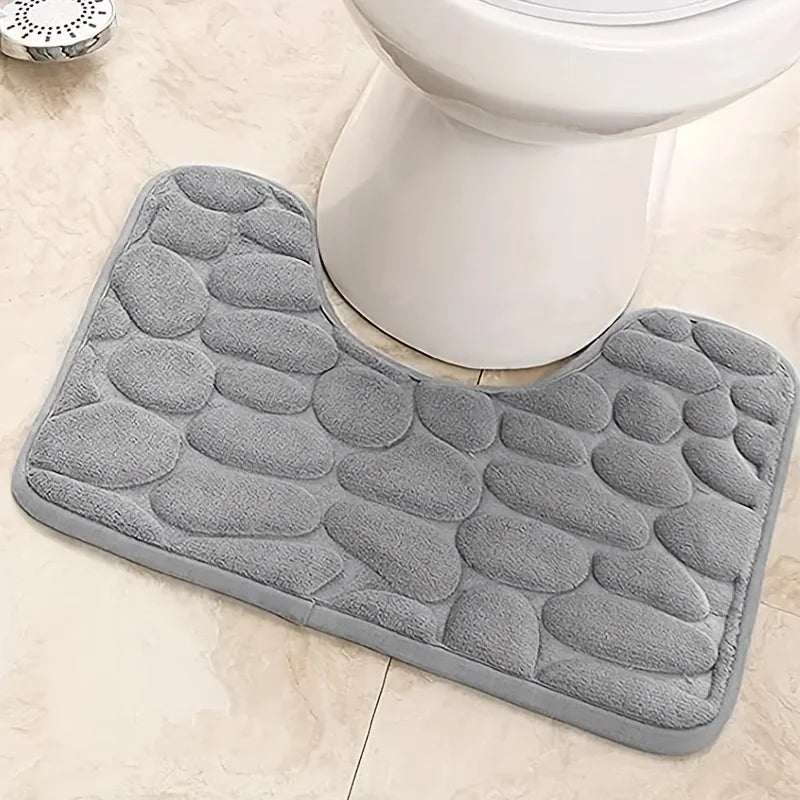 Washroom toilet foot mat U-shaped