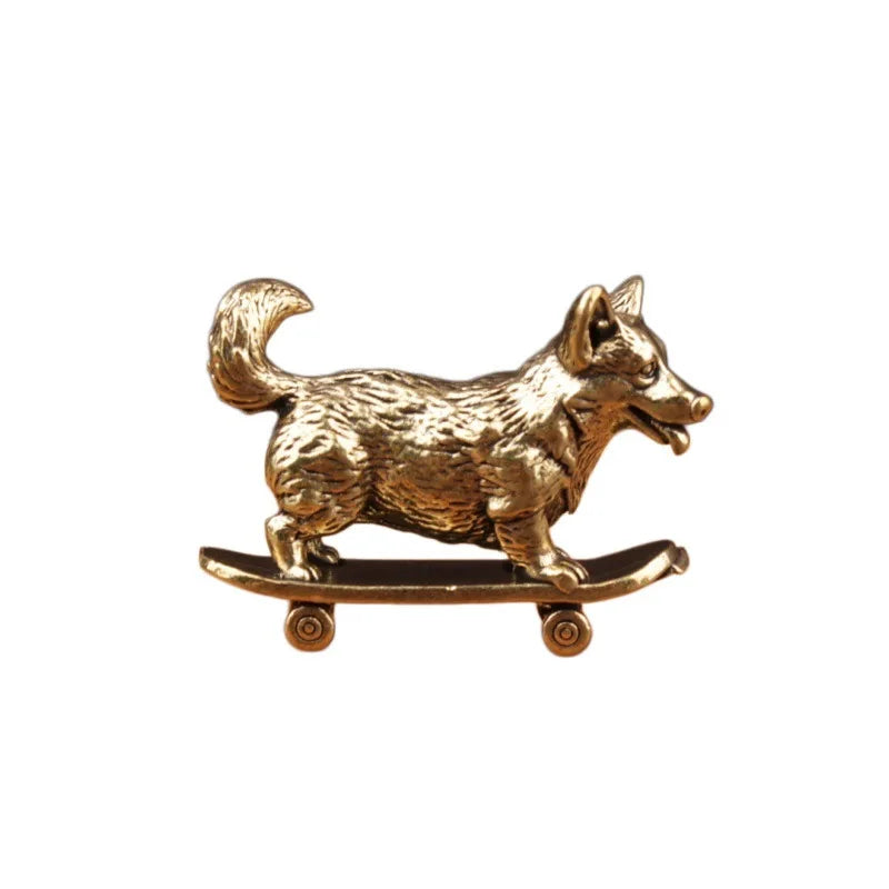 Skateboard Dog Figurine Home Decor