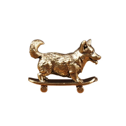 Skateboard Dog Figurine Home Decor