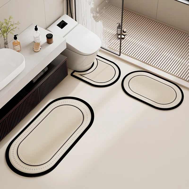 Bathroom floor mat three sets of absorbent
