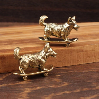 Skateboard Dog Figurine Home Decor
