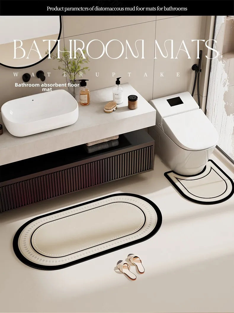 Bathroom floor mat three sets of absorbent