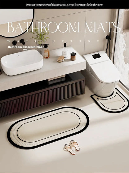 Bathroom floor mat three sets of absorbent