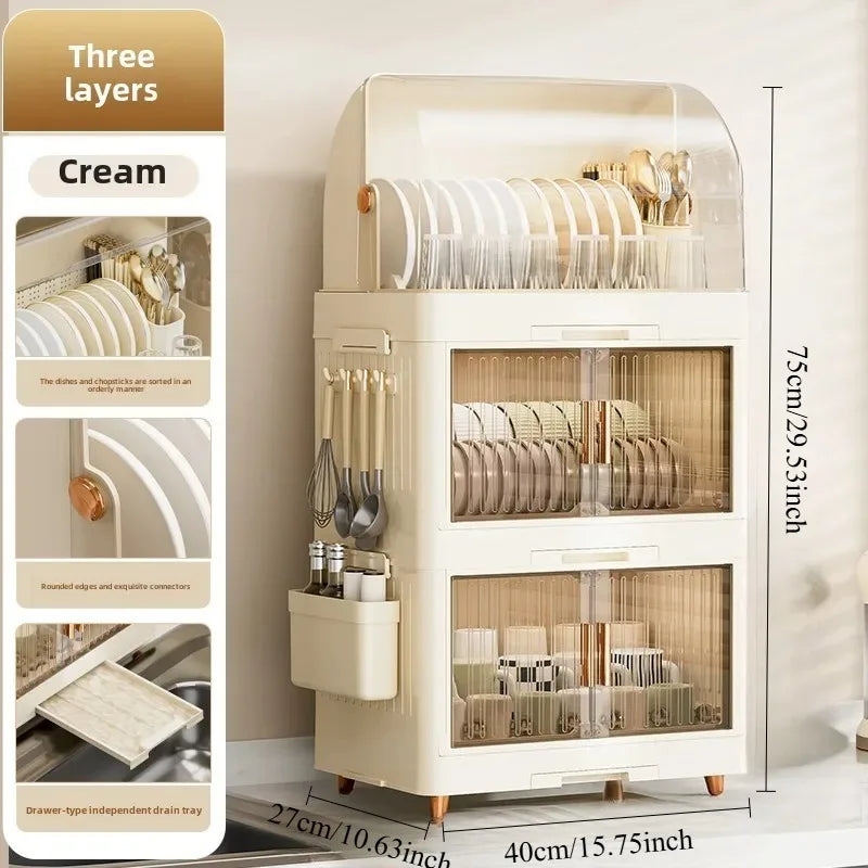 Kitchen Bowl Rack, Tableware Storage Box