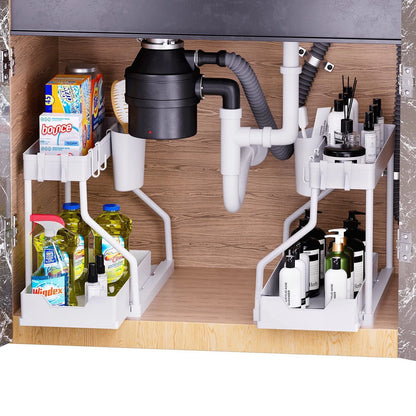 Kitchen storage rack - movable drawers