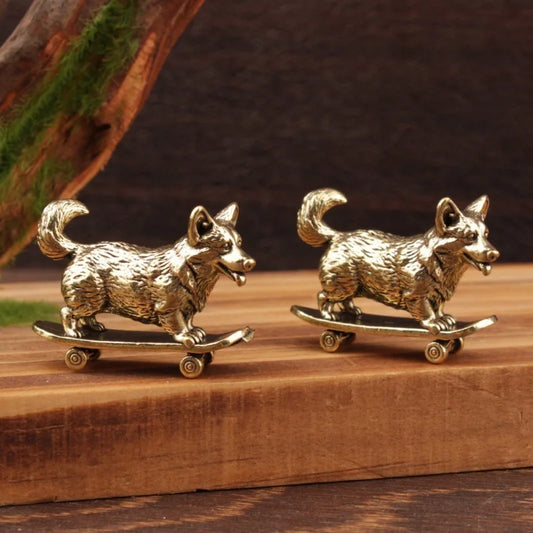 Skateboard Dog Figurine Home Decor