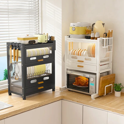 Kitchen Microwave Storage Rack