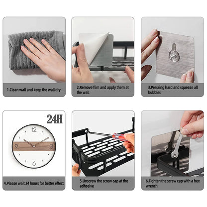 Bathroom Storage Rack No Drill