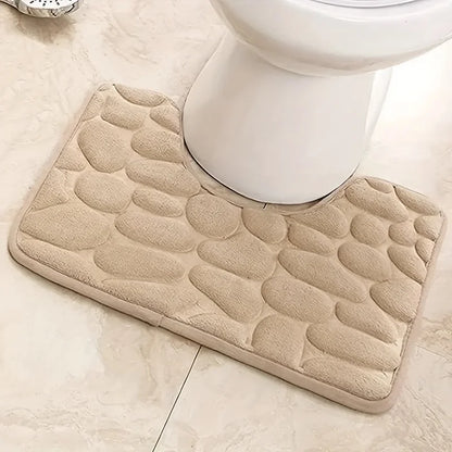 Washroom toilet foot mat U-shaped