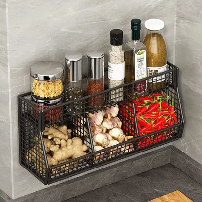 Kitchen Storage Rack with Three Compartments