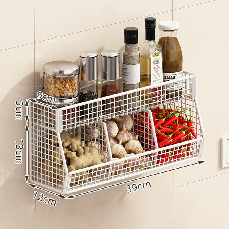 Kitchen Storage Rack with Three Compartments