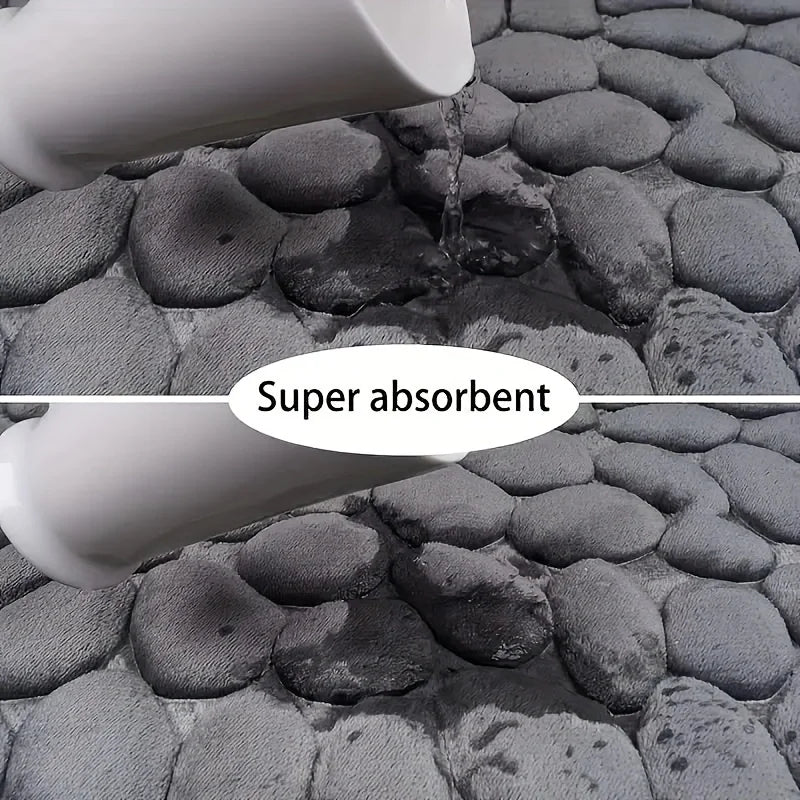 Washroom toilet foot mat U-shaped