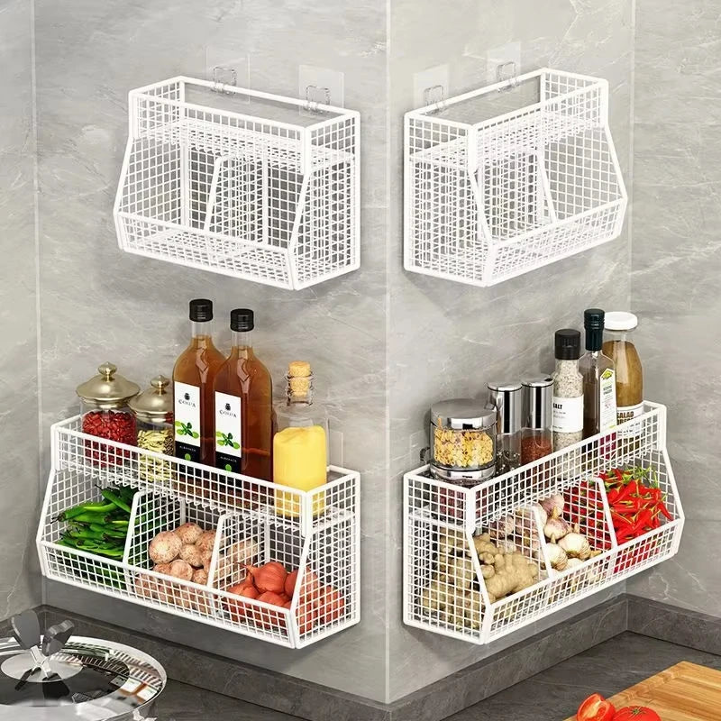 Kitchen Storage Rack with Three Compartments