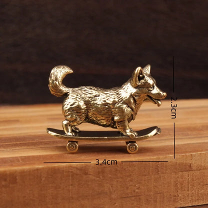 Skateboard Dog Figurine Home Decor
