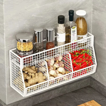 Kitchen Storage Rack with Three Compartments