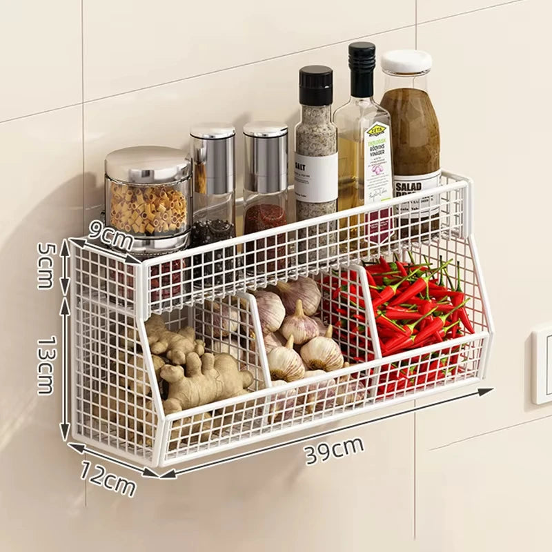 Kitchen Storage Rack with Three Compartments